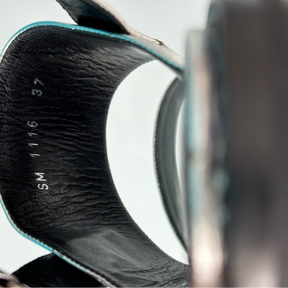 Dior silver leather sandals shoes size 37 - Picture 5 of 6